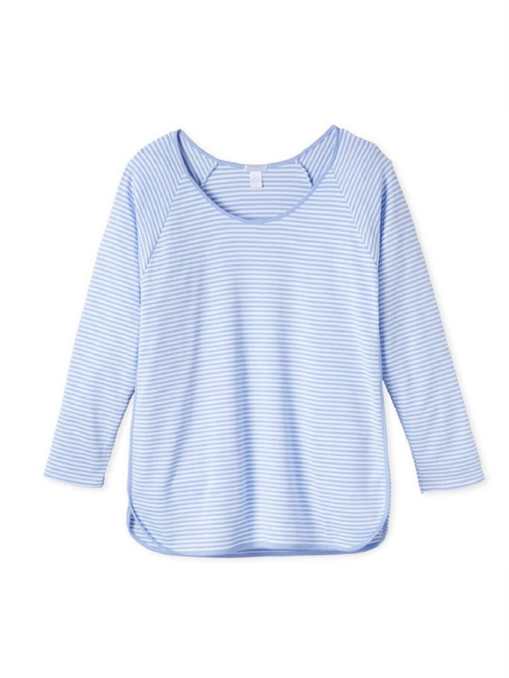 Lake Hydrangea Blue & White Stripe Pima Shirt Size XL